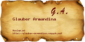 Glauber Armandina névjegykártya